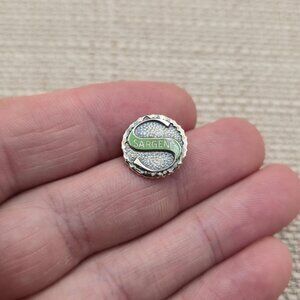 Sterling Silver Sargent S Green Pin Brooch A5531
